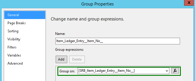 Group properties in Dynamics NAV