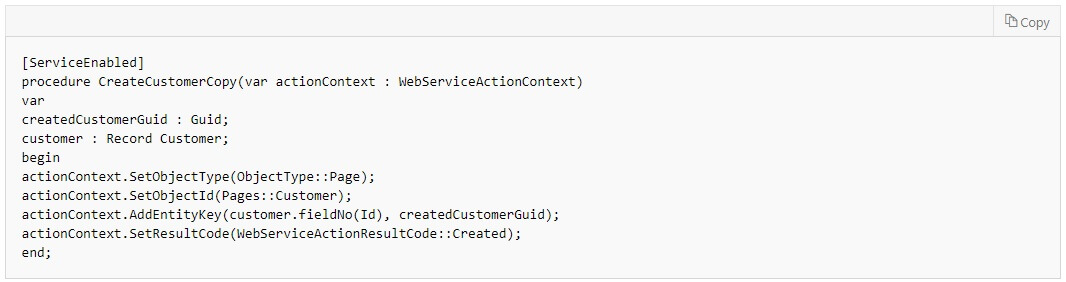 OData bound actions in AL