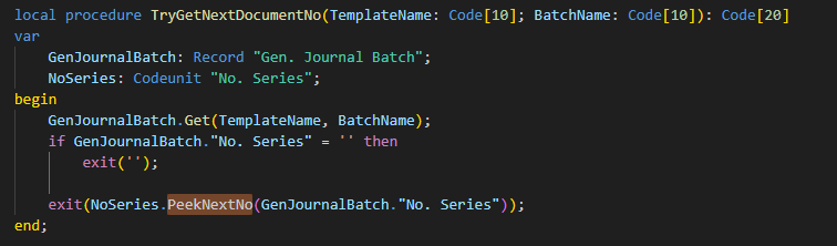 TryGetNextNo to PeekNextNo