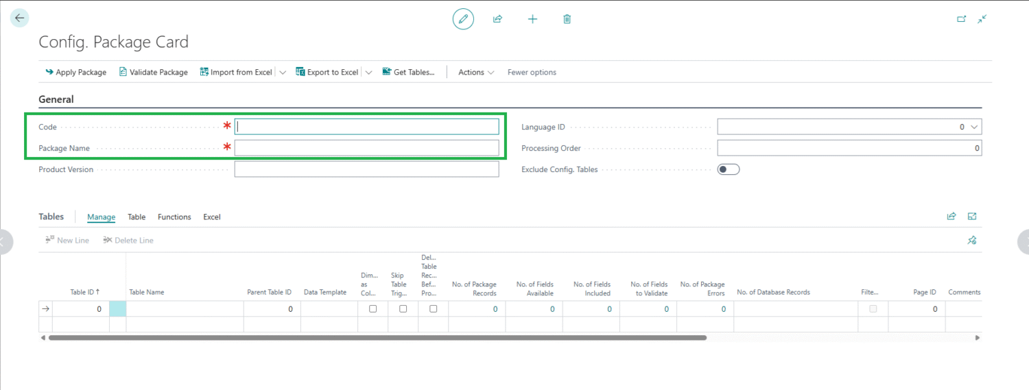 Configuration Packages in Business Central