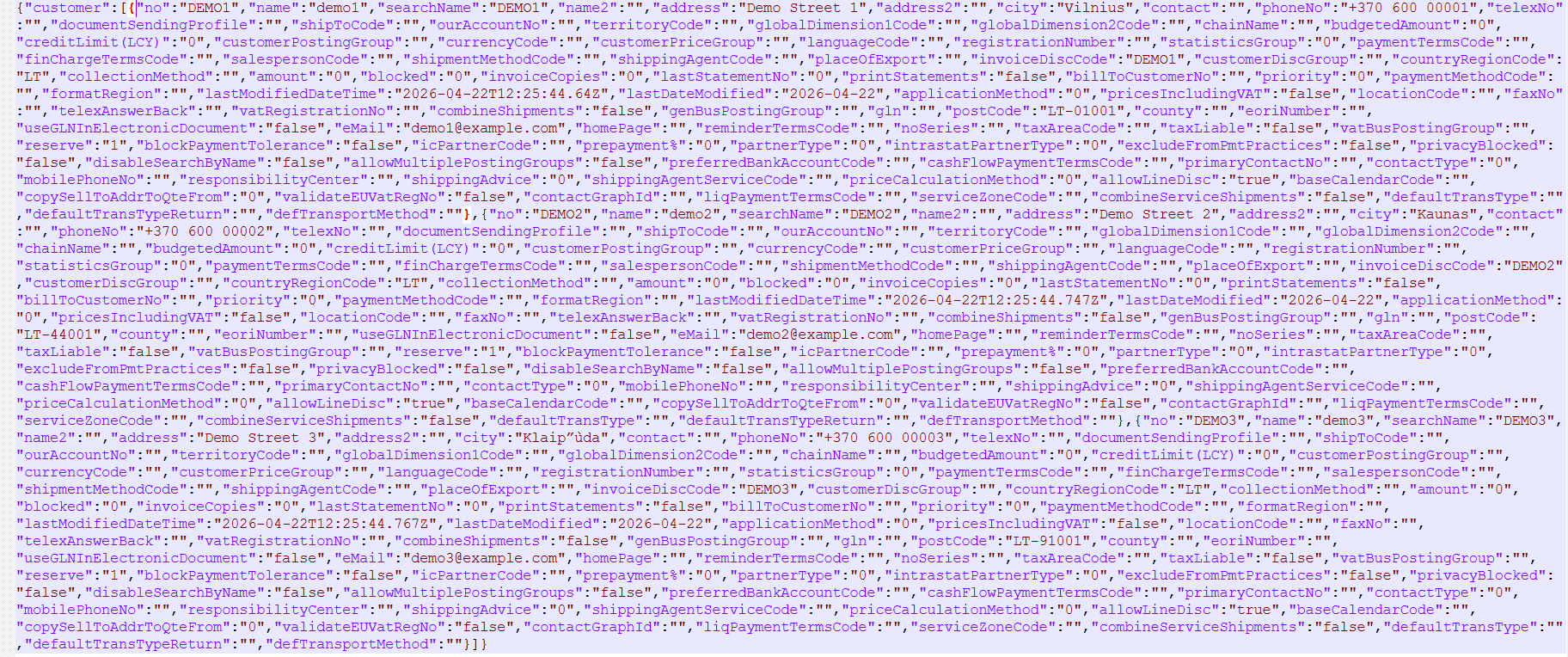 JSON in Business Central