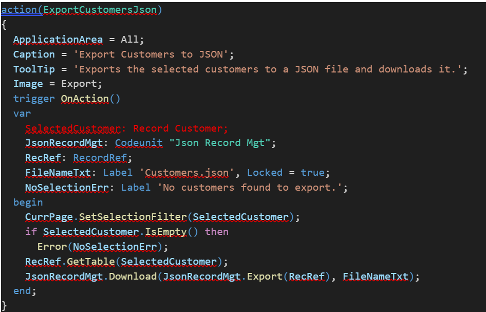 JSON Data in Business Central